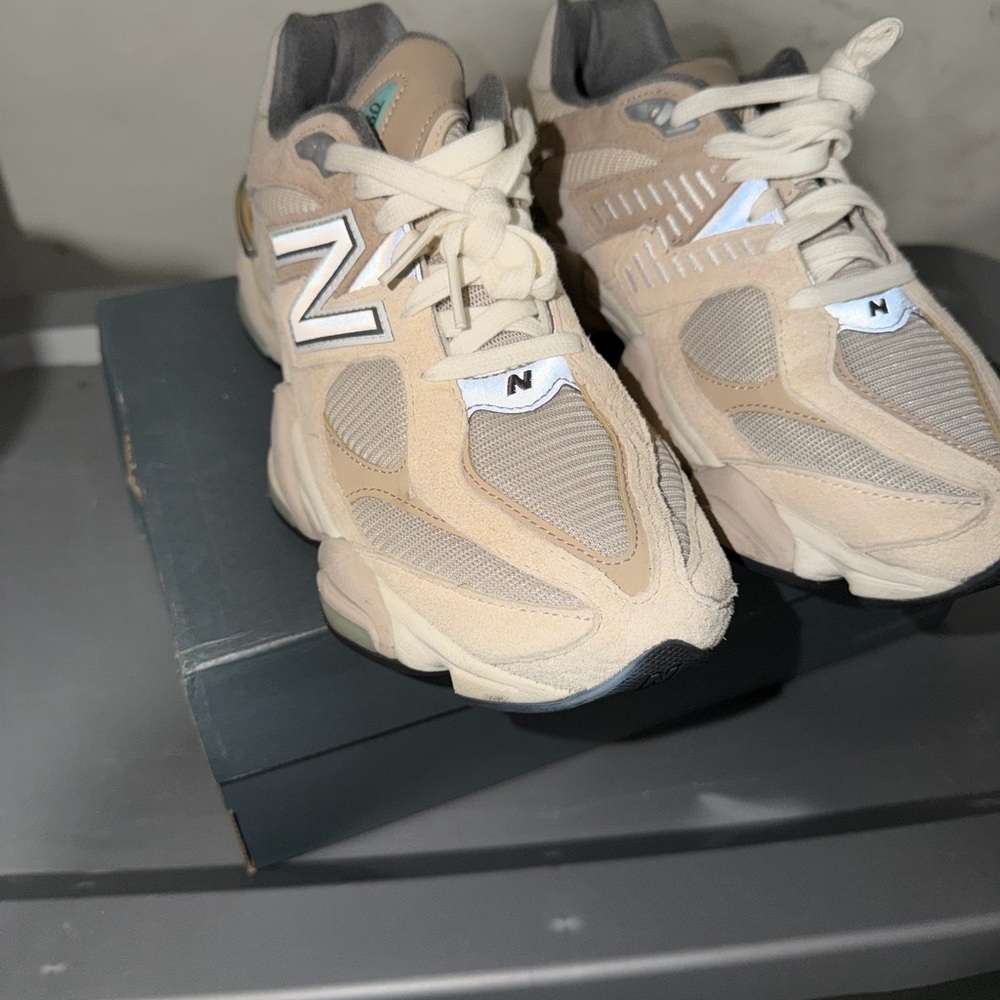 New Balance Cream and White Athletic Shoes